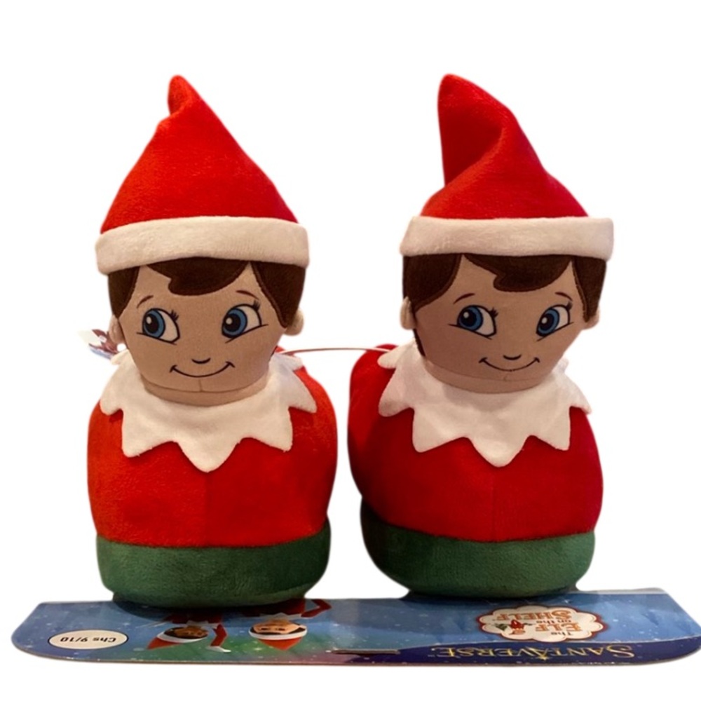 Santaverse Elf On The Shelf Boy Elf Slippers Kids Size 9/10 Christmas NEW
